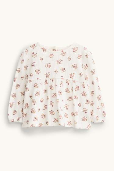 Bébés filles - Petites fleurs - tenue pour bébé - 3 pièces - rose / beige