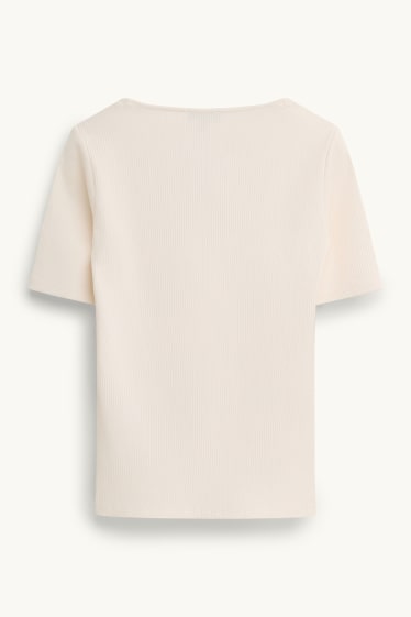 Femmes - T-shirt - blanc crème