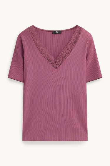 Femmes - T-shirt - violet