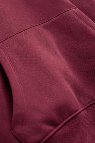 Enfants filles - Sweat à capuche - rouge foncé