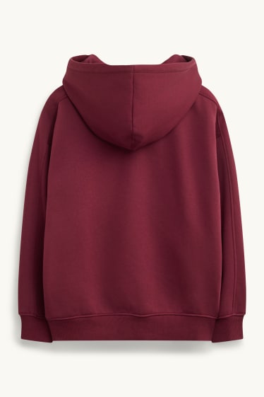 Enfants filles - Sweat à capuche - rouge foncé
