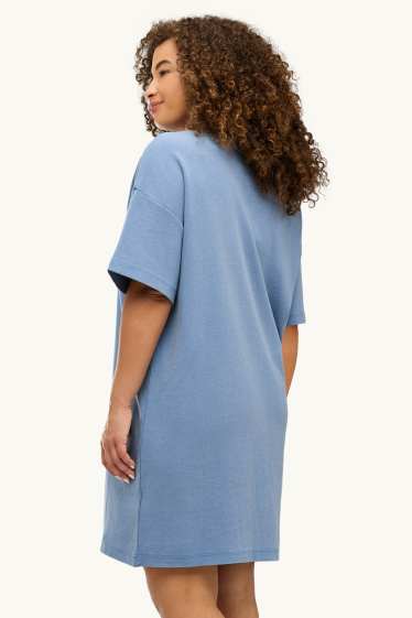 Damen - T-Shirt-Kleid - blau