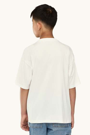 Enfants garçons - Porte-clés et skateboard - T-shirt - blanc