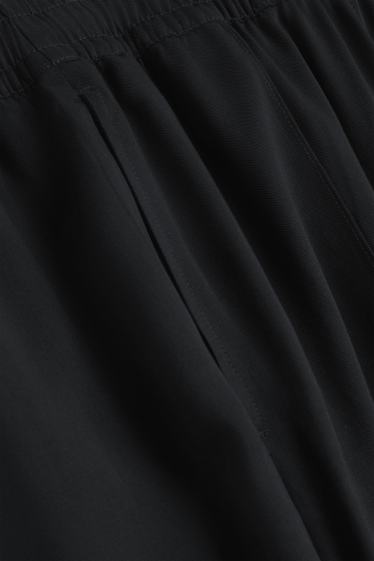 Damen - Stoffhose - Mid Waist - Straight Leg - schwarz
