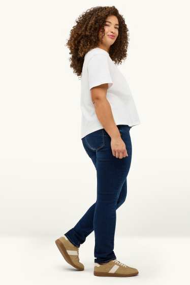 Damen - Slim Jeans - Mid Waist - Shaping-Jeans - LYCRA® - dunkeljeansblau
