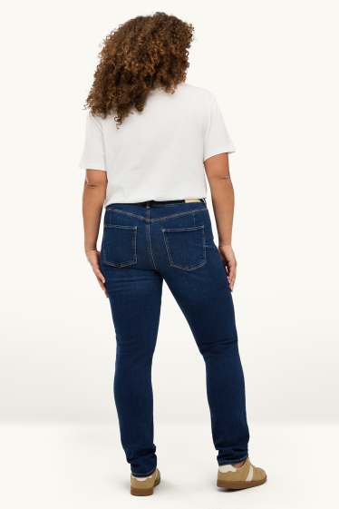 Damen - Slim Jeans - Mid Waist - Shaping-Jeans - LYCRA® - dunkeljeansblau