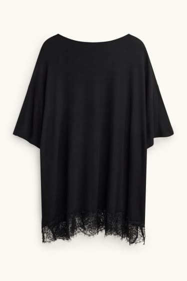 Damen - T-Shirt - Curvy Fit - schwarz