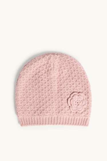 Baby Mädchen - Baby-Mütze - strukturiert - rosa