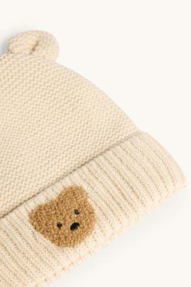 Nadó nena - Ossets - gorra per a nadó - beix