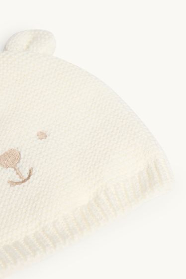 Unisex - Ossets - gorra per a nadó - blanc trencat