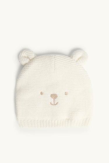 Unisex - Ossets - gorra per a nadó - blanc trencat