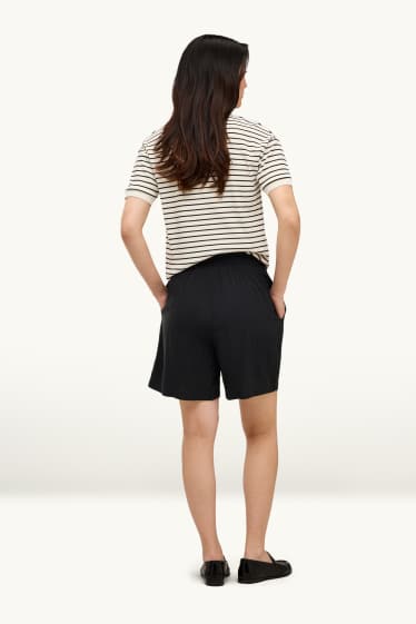 Damen - Shorts - High Waist - schwarz