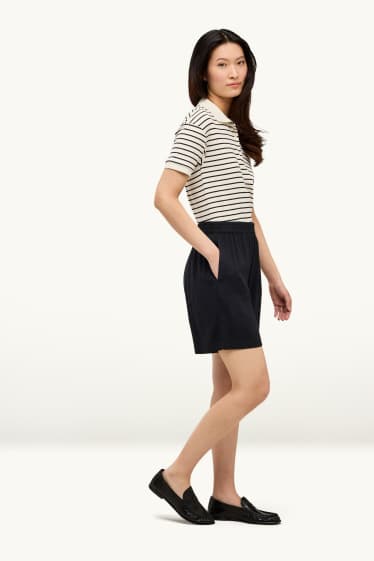 Damen - Shorts - High Waist - schwarz
