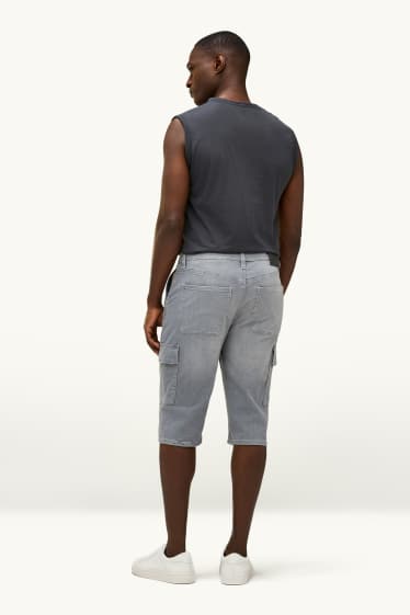 Uomo - Bermuda di jeans - Flex jog denim - jeans grigio