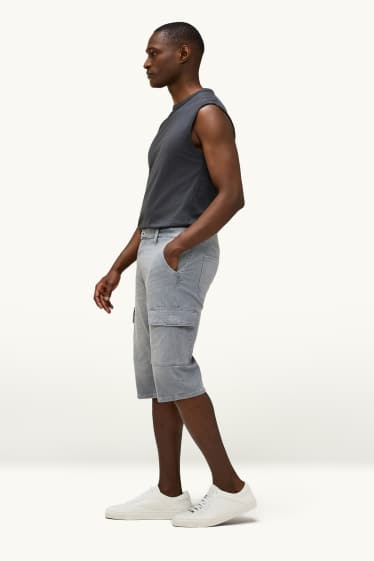 Uomo - Bermuda di jeans - Flex jog denim - jeans grigio