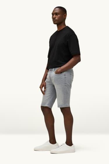 Hommes - Short en jean - slim fit - jean gris