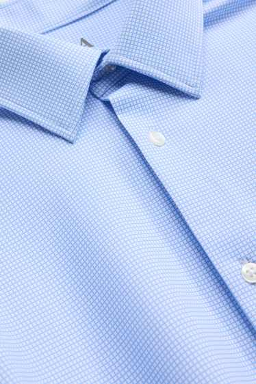 Heren - Business-overhemd - slim fit - kent - Flex - met patroon - lichtblauw