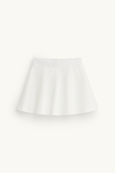 Women - Denim skirt - white
