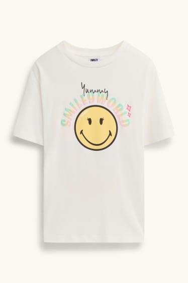 Children Girls - SmileyWorld® - short sleeve T-shirt - white