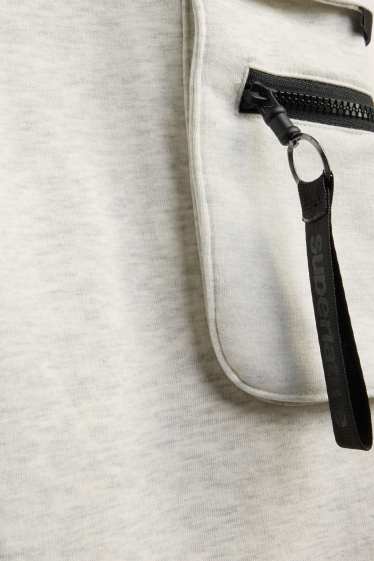 Uomo - Pantaloni sportivi cargo - grigio chiaro melange