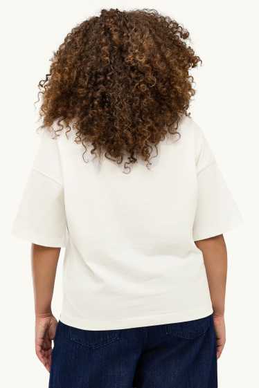 Damen - T-Shirt - Relaxed Fit - weiss