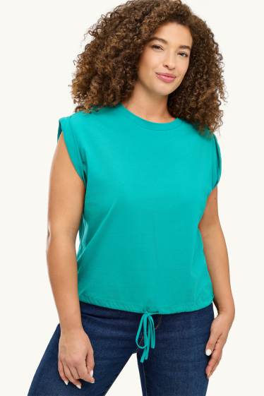 Dames - T-shirt - regular fit - turquoise