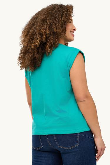 Dames - T-shirt - regular fit - turquoise