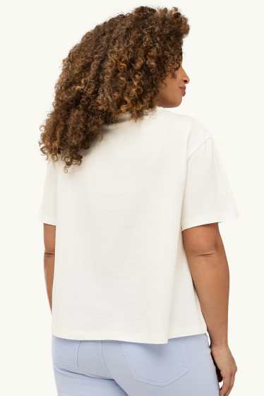 Damen - T-Shirt - Regular Fit - weiß
