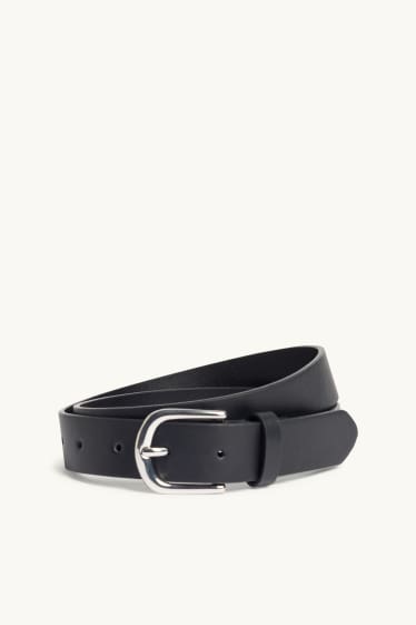 Women - Belt - faux leather - black