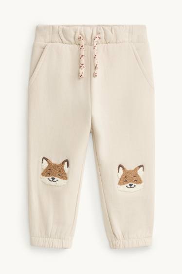 Neonati - Volpe - pantaloni sportivi per neonati - beige