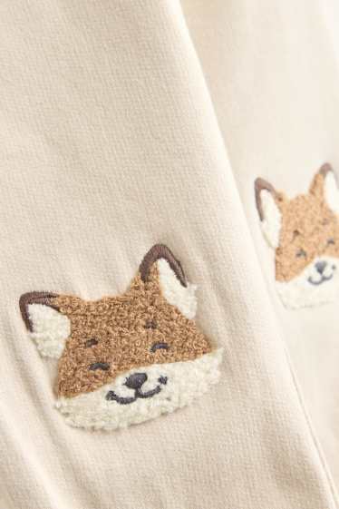 Neonati - Volpe - pantaloni sportivi per neonati - beige