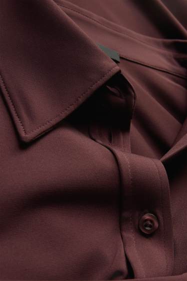 Women - Jersey blouse - bordeaux