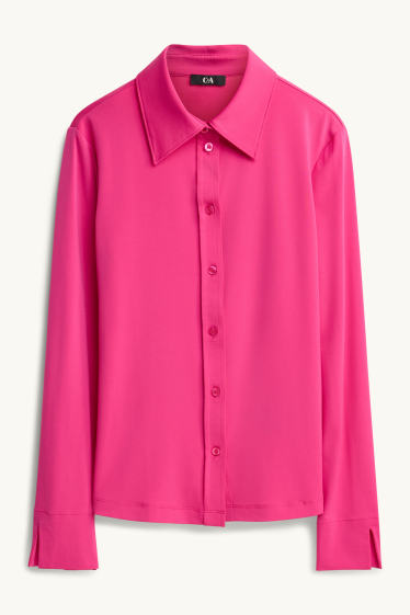 Femmes - Chemisier en jersey - rose