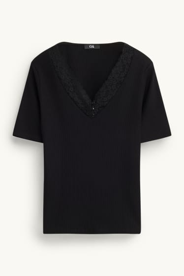 Femmes - T-shirt - noir