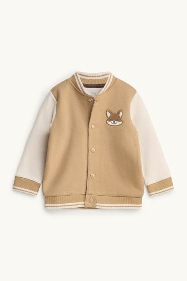 Baby Jungen - Fuchs - Baby-Collegejacke - hellbraun