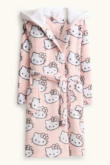 Bambine - Hello Kitty - accappatoio di spugna con cappuccio - rosa
