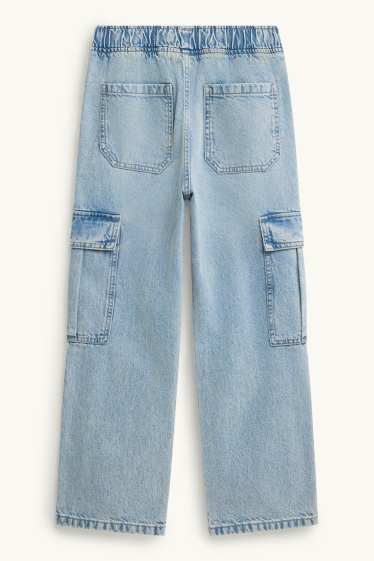 Kinder Jungen - Cargo Jeans - jeansblau