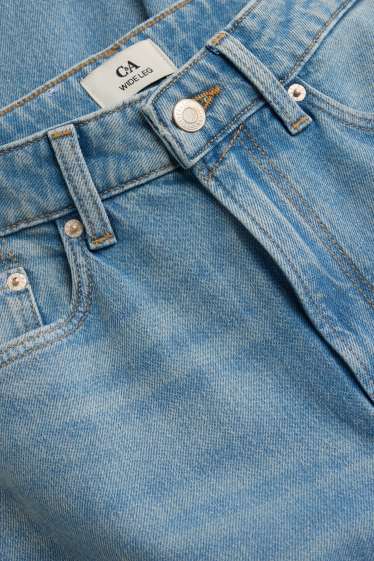 Women - Barrel jeans - high waist - blue denim