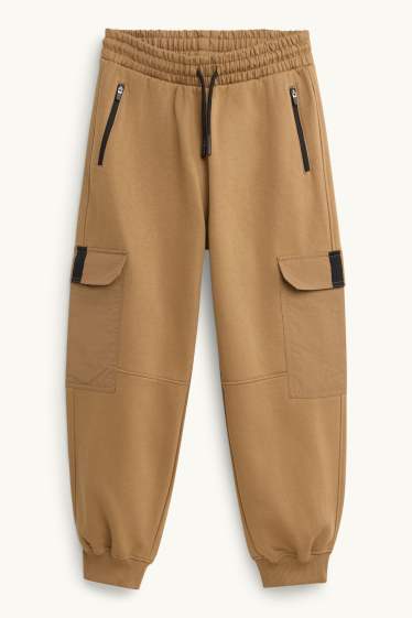 Bambini - Pantaloni sportivi cargo - marrone chiaro