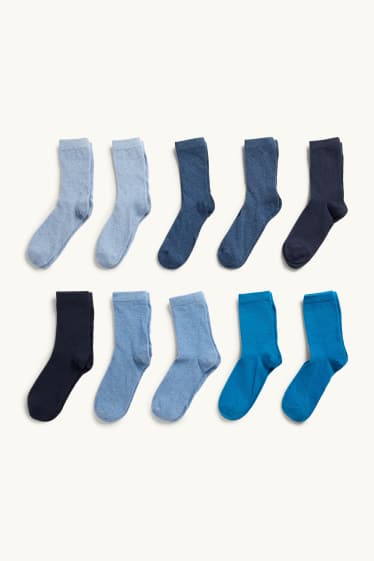 Kinder Buben - Multipack 10er - Socken - blau