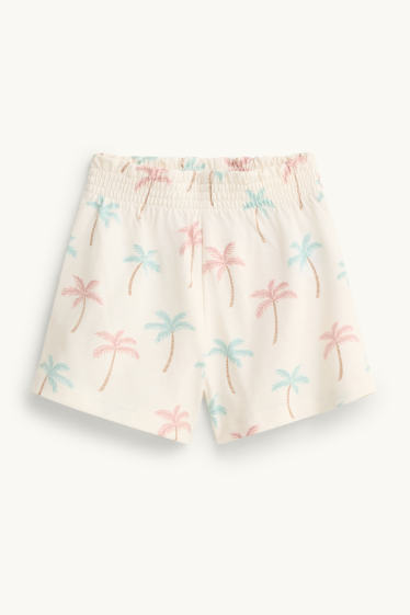 Miminka - dívky - Palmy - outfit pro miminka - 3dílný - béžová