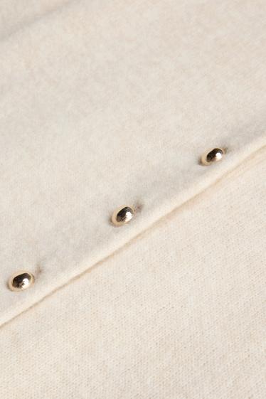 Femmes - Gilet en maille - blanc crème