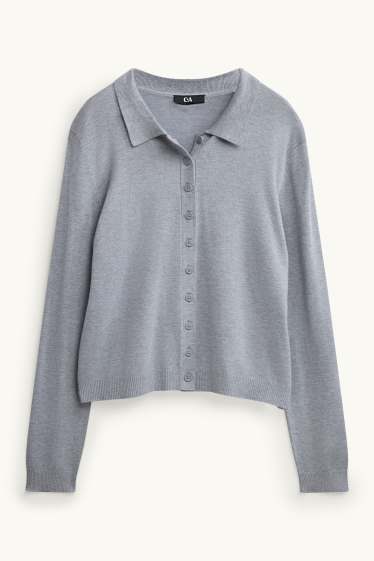 Women - Cardigan - gray