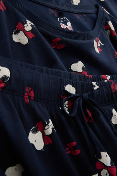 Dona - Pijama - Snoopy - blau fosc