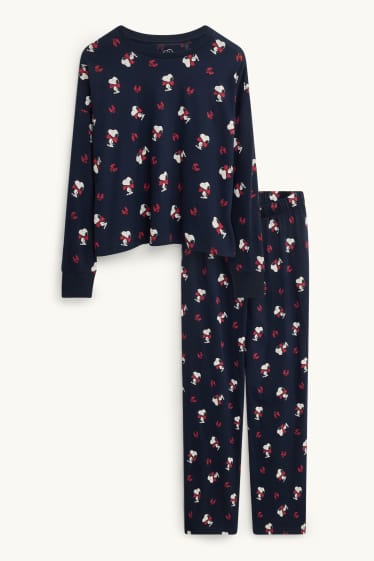 Dona - Pijama - Snoopy - blau fosc