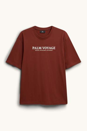 Uomo - T-shirt - regular fit - marrone