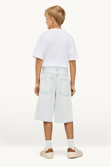 Kinder Jungen - Jeans-Bermudas - helljeansblau