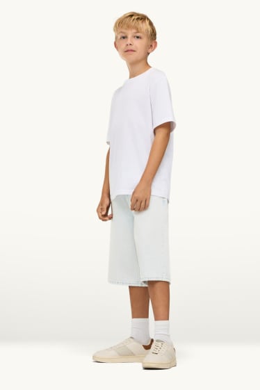 Kinder Jungen - Jeans-Bermudas - helljeansblau