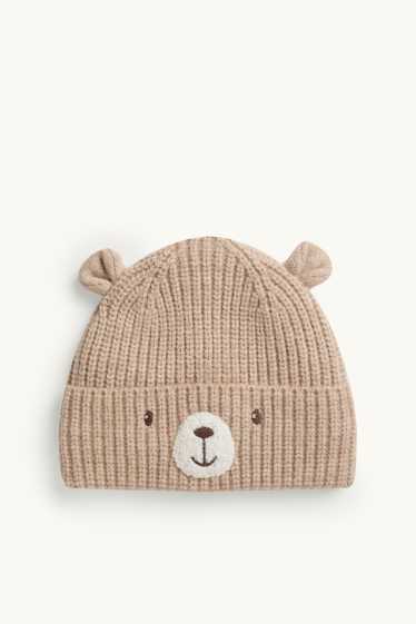 Baby Buben - Bärchen - Baby-Mütze - hellbraun