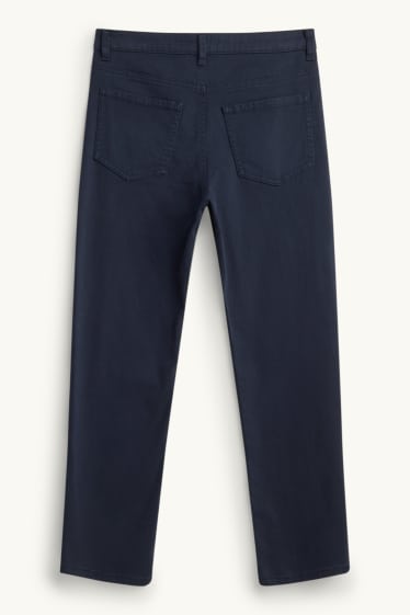 Dames - Pantalon - mid waist - straight leg - donkerblauw